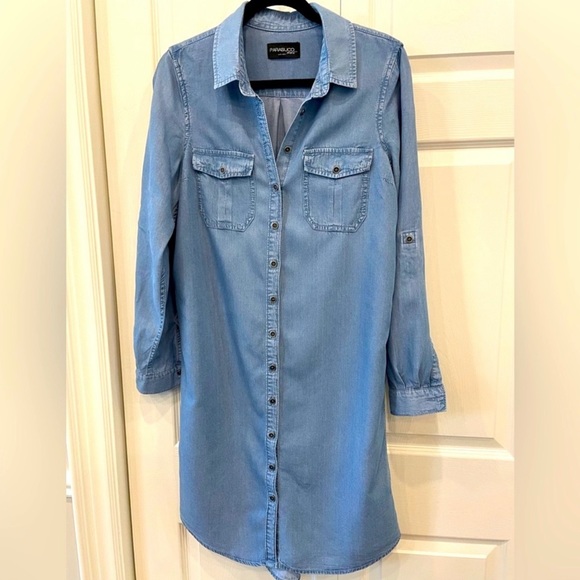 Parasuco Denim Jean Tencel Dress - size M - Picture 2 of 6